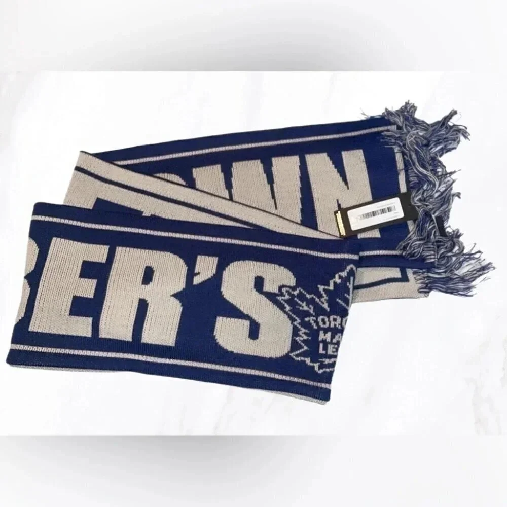 NWT Toronto Maple Leafs x OVO polyester blend Hockey Sports Casual scarf OS